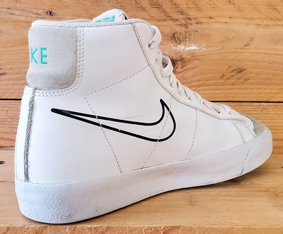 Nike Blazer 77 Multi Swoosh Leather Trainers UK4/US4.5Y/EU36.5 DM9475-100 White