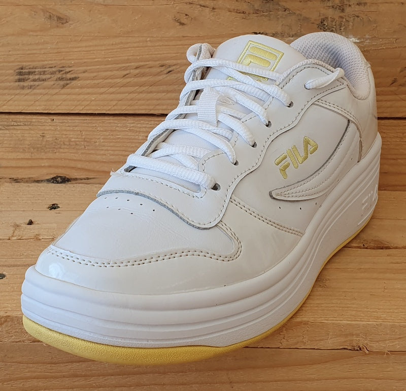 Fila Platform Low Leather Trainers UK7/US9.5/EU41 5FM01018-141 Triple White