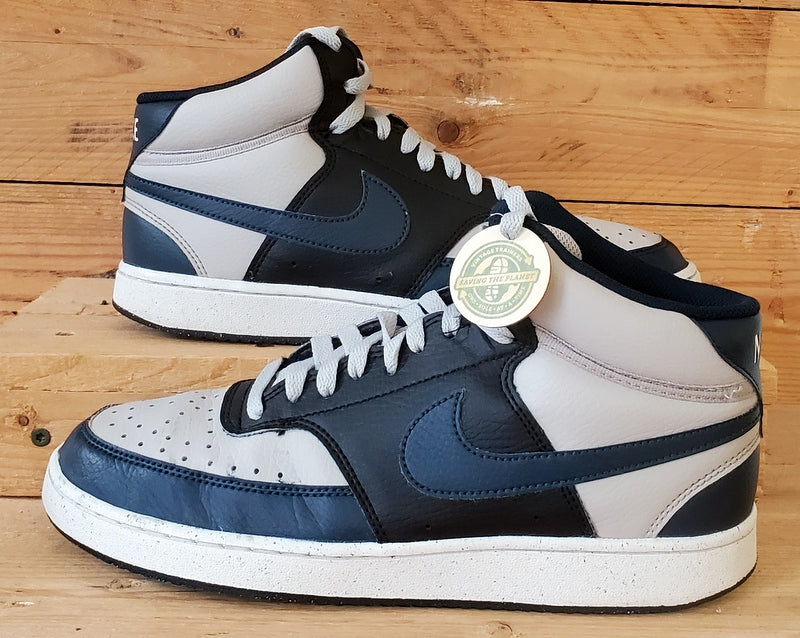 Nike Court Vision Mid Leather Trainers UK7/US8/EU41 DN3577-004 Light Iron Ore