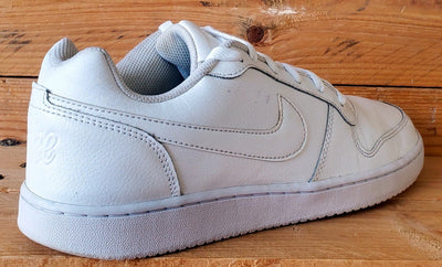 Nike Ebernon Low Leather Trainers UK7/US9.5/EU41 AQ1779-100 Triple White