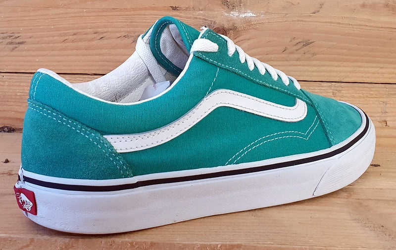 Vans Old Skool Low Suede Trainers UK7.5/US8.5/EU41 751505 Green/White