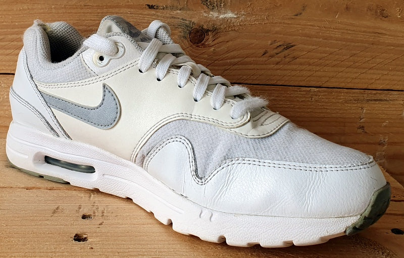 Nike Air Max 1 Ultra Low Leather Trainers UK6.5/US9/EU40.5 704993-102 White/Grey