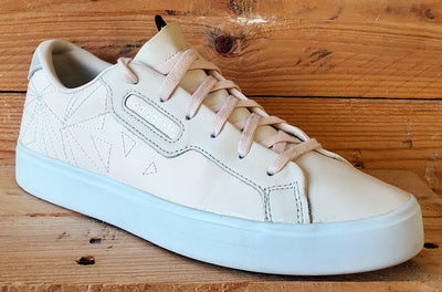 Adidas Sleek Series Low Leather Trainers UK6.5/US8/EU40 EG7753 Linen/White