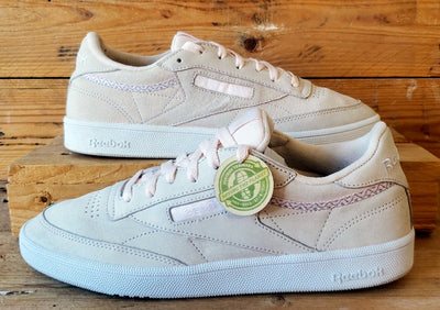 Reebok Club C 85 Low Suede Trainers UK7/US9.5/EU40.5 BS9609 Pink/White