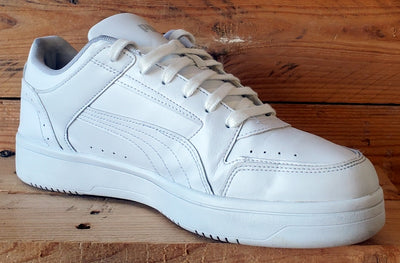 Puma Rebound Low Leather Trainers UK10/US11/EU44.5 380747-02 Triple White