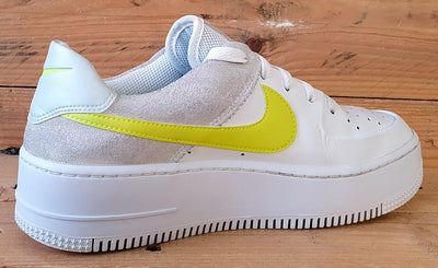 Nike Air Force 1 Sage Low Leather Trainers UK5.5/US8/EU39 CW2652-100 White/Lemon