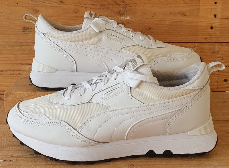 Puma Rider FV Low Leather/Textile Trainers UK11/US12/EU46 387172-02 White