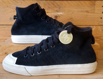 Adidas Nizza Mid Suede Trainers UK9/US9.5/EU43 EE5611 Black/White
