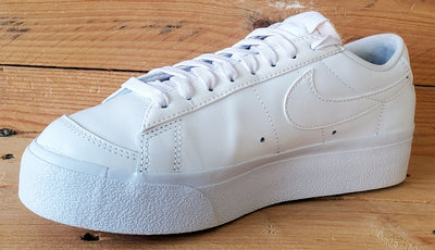 Nike Blazer Platform Leather Trainers UK4/US6.5/EU37.5 DJ0292-100 Triple White