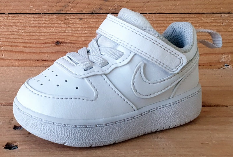 Nike Court Borough Low Kids Trainers UK3.5/US4C/E19.5 DV5458-106 Triple White