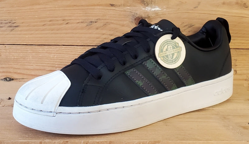 Adidas Streetcheck Cloadfoam Low Leather Trainers UK7.5/US8/EU41 H06222 Black