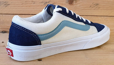 Vans Off The Wall Low Canvas Trainers UK4/US6.5/EU36.5 500714 Cream/Navy