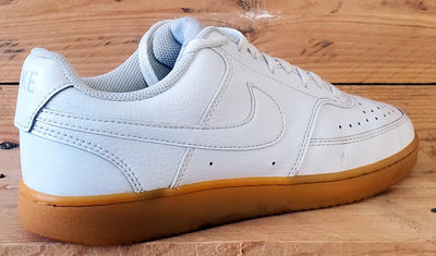 Nike Court Vision Low Leather Trainers UK7/US8/EU41 CD5463-105 White/Gum