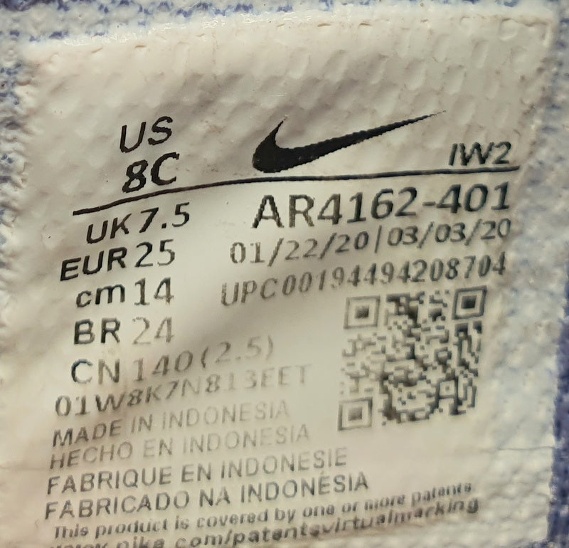 Nike PICO 5 TD Low Leather Kids Trainers AR4162-401 Purple UK7.5/US8C/EU25