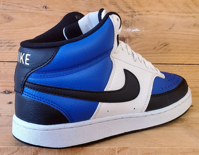 Nike Court Vision Mid Leather Trainers UK6/US7/EU40 FQ8740-480 Blue/White