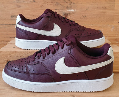 Nike Court Vision Next Nature Leather Trainers UK6/US8.5/E40 DH3158-601 Burgundy