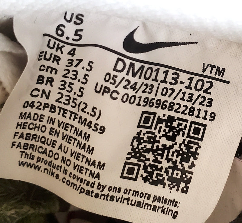 Nike Court Vision Alta Leather Trainers UK4/US6.5/EU37.5 DM0113-102 White/Blue