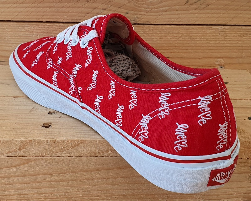 Vans Off The Wall Love Me Canvas Trainers UK9/US10/EU43 TC8R Red/White/Gum