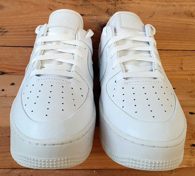 Nike Air Force 1 Sage Low Leather Trainers UK8.5/US11/EU43 AR5339-100 White/Blue