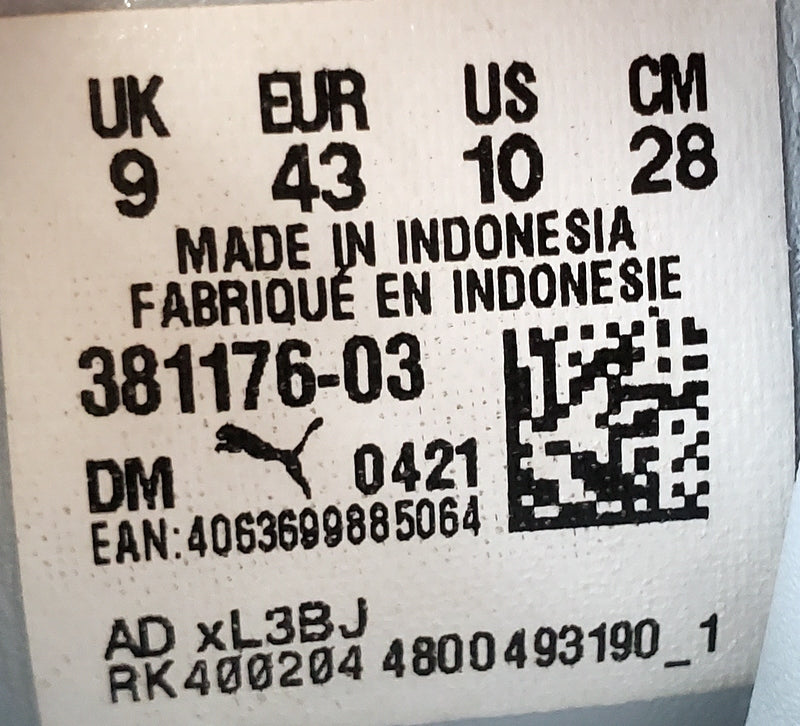 Puma Suede Mono 21 Low Trainers UK9/US10/EU43 381176-03 Triple Blue Fog