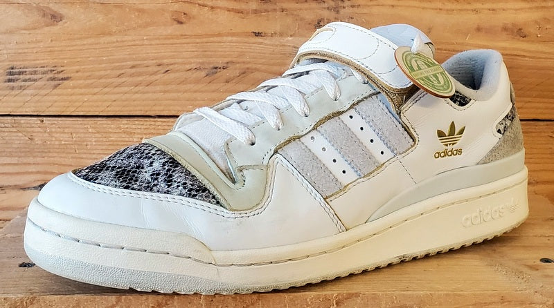 Adidas Forum 84 Low Leather/Snakeskin Trainers UK9/US9.5/EU43 FZ6292 White