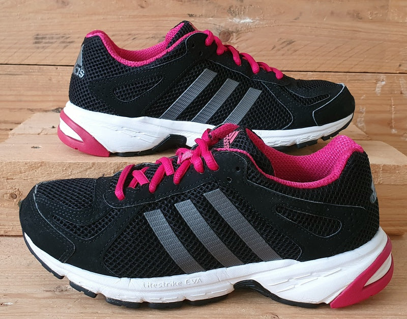 Adidas Duramo Running Textile Trainers AQ6309 Black/Pink UK4/US5.5/EU36.5