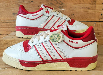Adidas Rivalry 86 Low Leather Trainers UK9/US9.5/EU43 GZ2557 Core White/Red