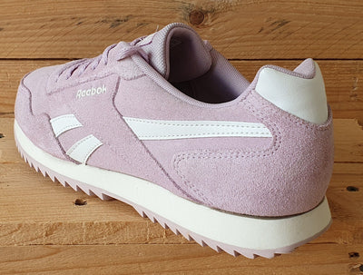 Reebok Royal Glide Ripple Low Suede Trainers UK8/US10.5/EU42 FW7876 Lilac/White