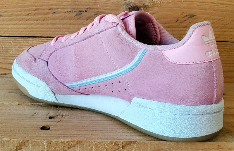 Adidas Continental 80 Low Suede Trainers UK4/US5.5/EU36.5 G27720 Pink/White/Gum