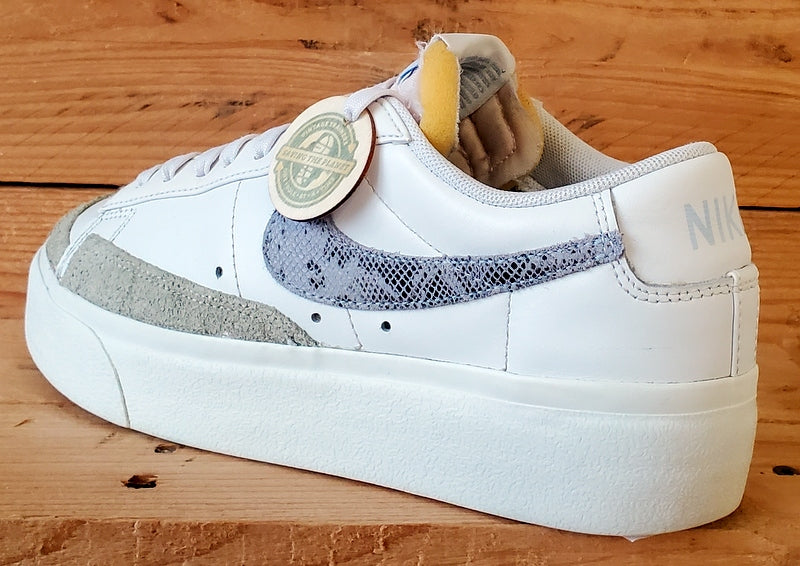 Nike Blazer Platform Low Leather Trainers UK6/US8.5/EU40 DV6978-100 White
