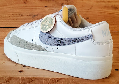 Nike Blazer Platform Low Leather Trainers UK6/US8.5/EU40 DV6978-100 White
