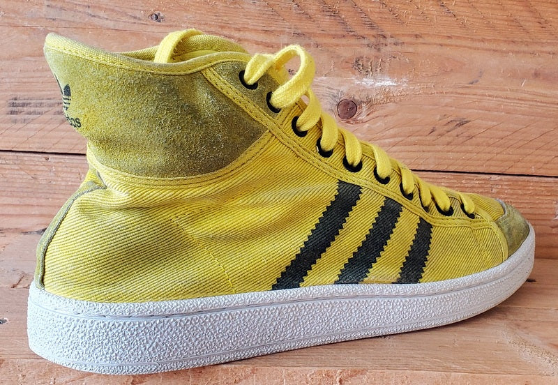 Adidas Nizza Mid Canvas Trainers UK8/US8.5/EU42 G42904 Yellow/White