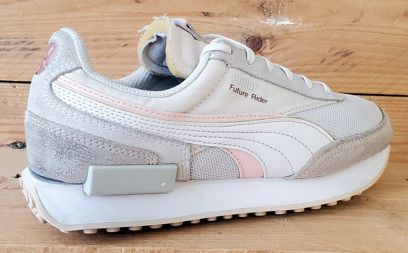Puma Future Rider Low Textile Trainers UK5/US6C/EU38 383887-04 White/Grey/Pink