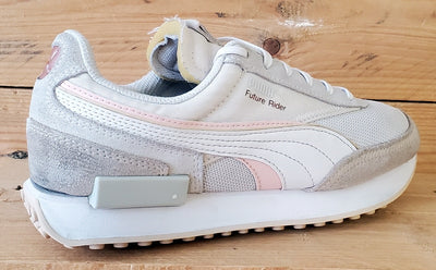 Puma Future Rider Low Textile Trainers UK5/US6C/EU38 383887-04 White/Grey/Pink