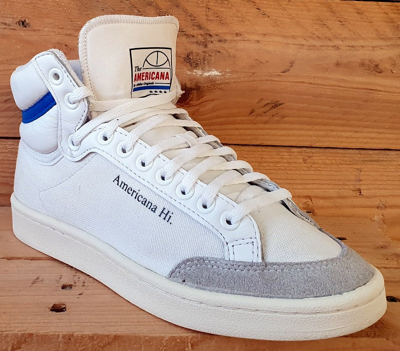 Adidas Americana High Canvas Trainers UK4.5 US5 EU37 EG5522 Cloud White VintageTrainers