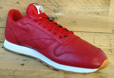 Reebok Classic Low Leather Trainers UK11/US12/EU45.5 059503 Red/White/Gum