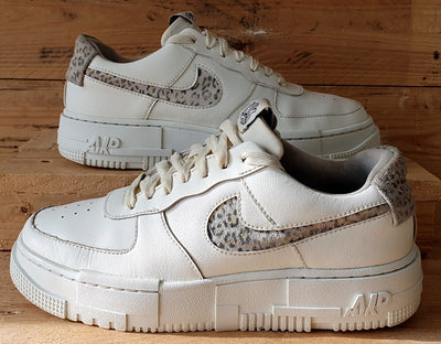 Nike Air Force 1 Pixel Leather Trainers UK6/US8.5/EU40 DH9632-101 White Leopard