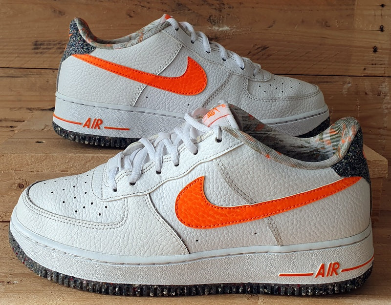 Nike Air Force 1 LV8 Trainers UK6/US7Y/E40 DN8016-100 White Orange Crater