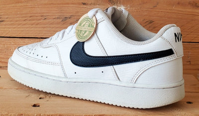 Nike Court Vision Low Leather Trainers UK6/US8.5/EU40 DH3158-101 White/Black