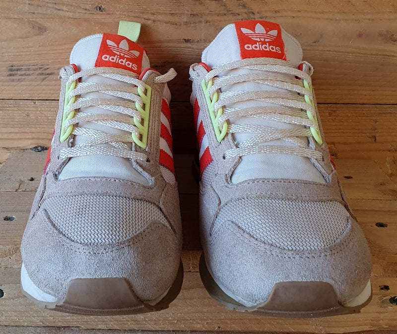 Adidas ZX 500 Jordan Suede/Textile Trainers UK9/US9.5/EU43 FU9247 Beige Orange