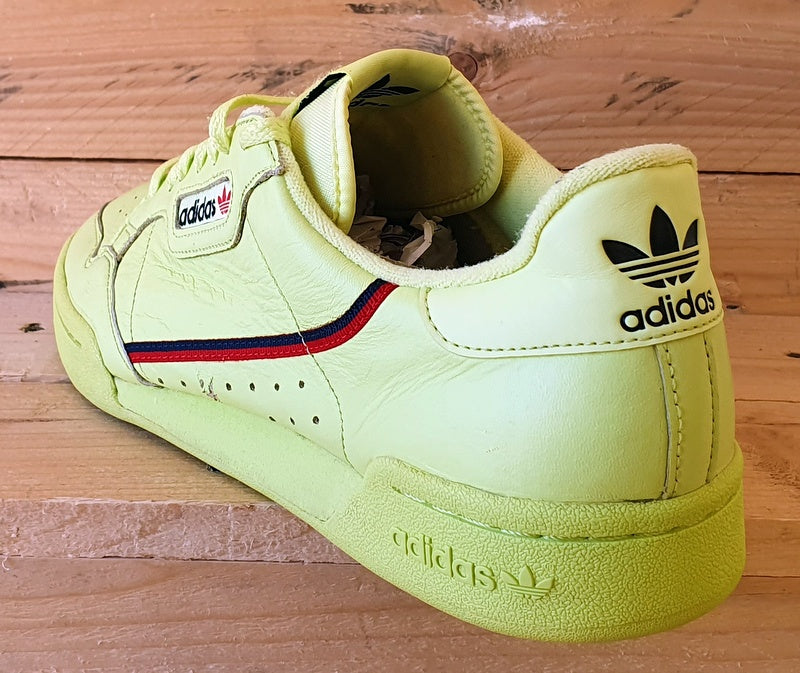 Adidas Continental 80 Low Leather Trainers UK9.5/US10/EU44 B41675 Frozen Yellow