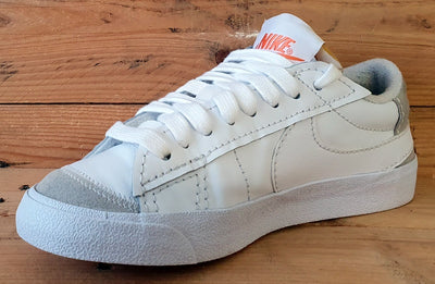 Nike Blazer 77 Jumbo Low Leather Trainers UK8/US9/EU42.5 DX2648-100 White/Orange