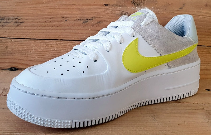 Nike Air Force 1 Sage Low Leather Trainers UK5.5/US8/EU39 CW2652-100 White/Lemon