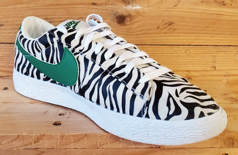 Nike Blazer Low Canvas Trainers UK10/US11/EU45 371760-130 White/Black/Zebra