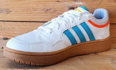 Adidas Hoops Low Leather Trainers UK5/US5.5/EU38 HP9047 White/Blue/Gum