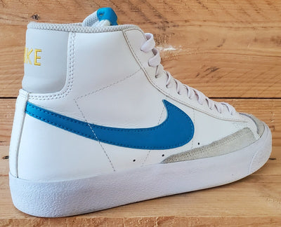 Nike Blazer 77 Mid Leather Trainers UK5/US5.5Y/EU38 DA4086-107 White/Blue