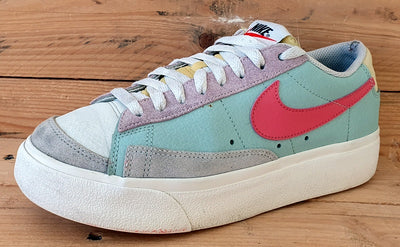 Nike Blazer Low Platform Trainers UK6/US8.5/EU40 DM9464-001 Sea Foam Pink Salt