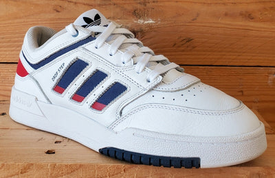 Adidas Drop Step Low Leather Trainers UK9/US9.5/EU43 IE6225 White/Black/Red