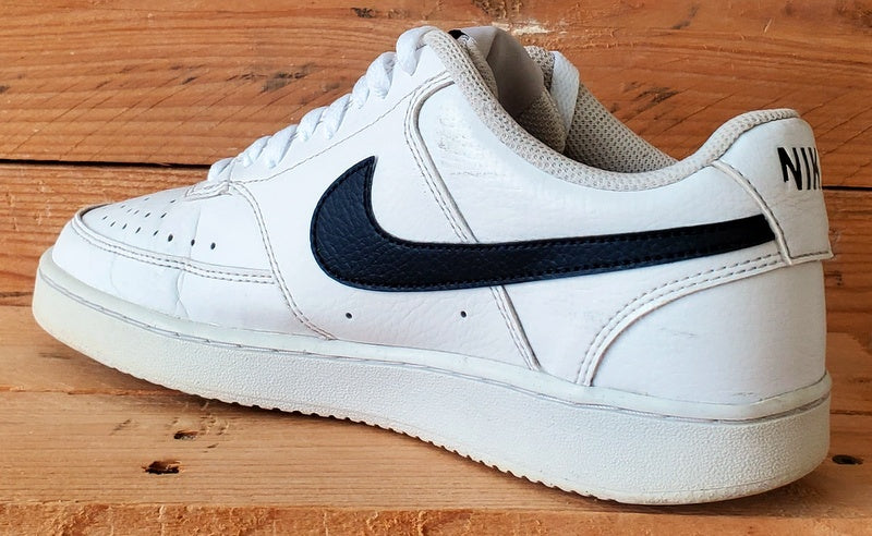 Nike Court Vision Low Leather Trainers UK6/US8.5/EU40 DH3158-101 White/Black