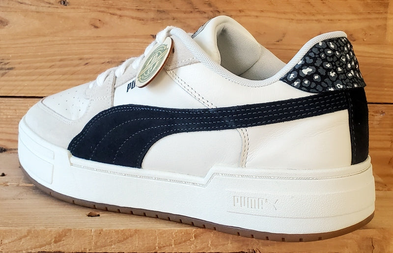 Puma Low Leather/Suede Trainers UK10.5/US11.5/EU45 390652-01 Cream/Black